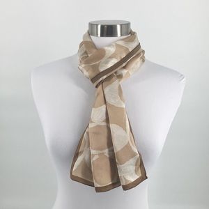 Coach Tan and Cream Scarf